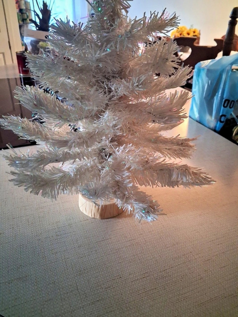 mark. Holiday Cheer Tinsel Tree. Silver